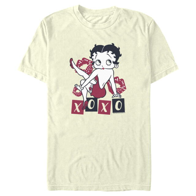Men's Betty Boop XOXO Kisses  Adult T-Shirt