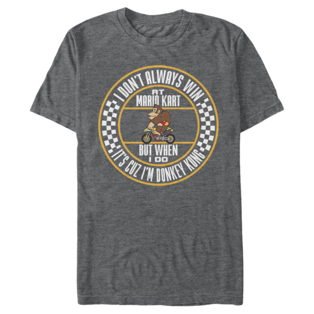 Men's Nintendo Win Mario Kart Cuz Donkey Kong  Adult T-Shirt