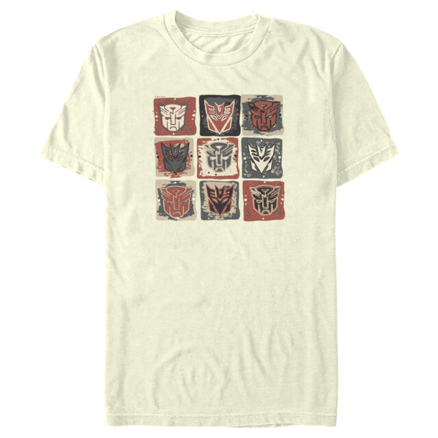 Men's Transformers: Rise of the Beasts Face Squares  Adult T-Shirt
