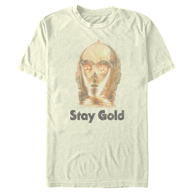 Men's Star Wars: The Rise of Skywalker C-3PO Stay Gold  Adult T-Shirt