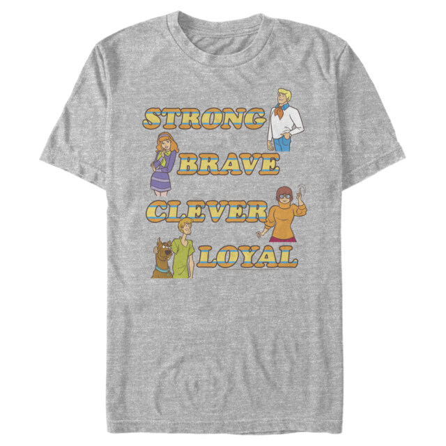 Men's Scooby Doo Strong Clever Loyal  Adult T-Shirt