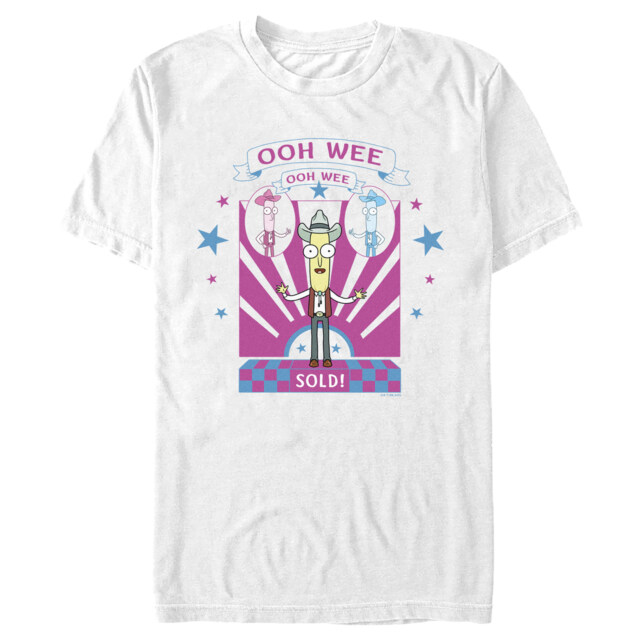 Men's Rick And Morty Mr. Poopy Butthole Ooh Wee Sold!  Adult T-Shirt