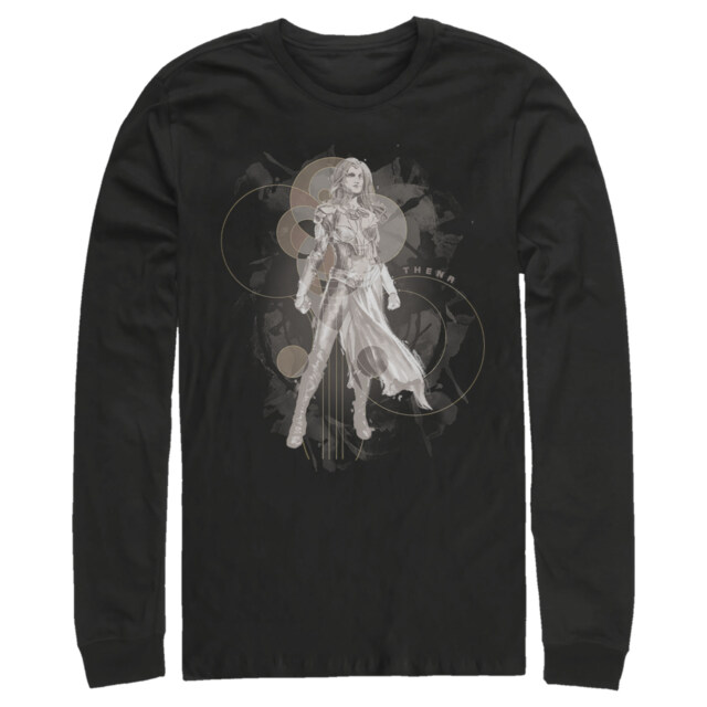 Men's Marvel Eternals Thena Circles  Adult Long Sleeve Shirt