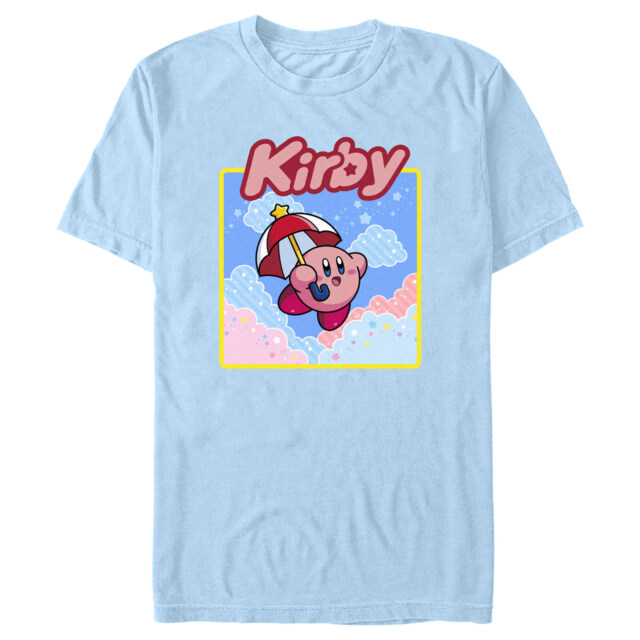 Men's Nintendo Kirby Flying Portrait  Adult T-Shirt