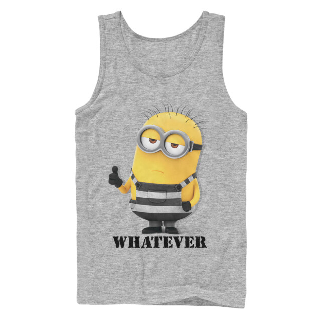 Men's Despicable Me 3 Minion Whatever Prisoner  Adult Tank Top
