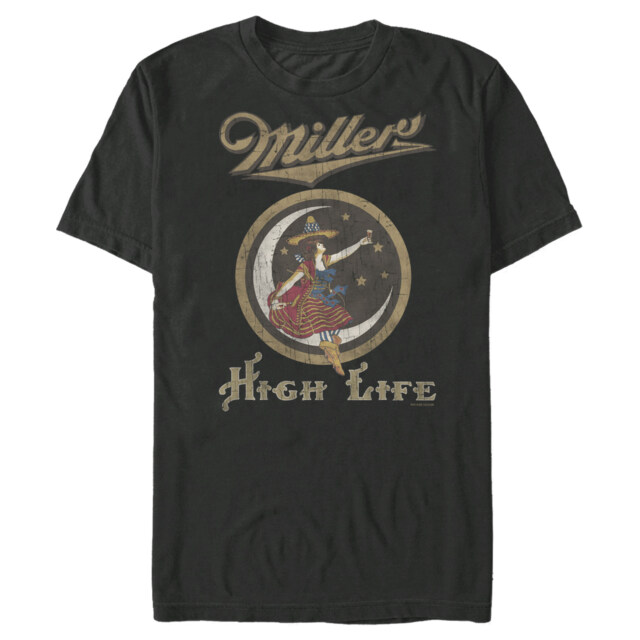 Men's Miller High Life Vintage Lady Logo  Adult T-Shirt