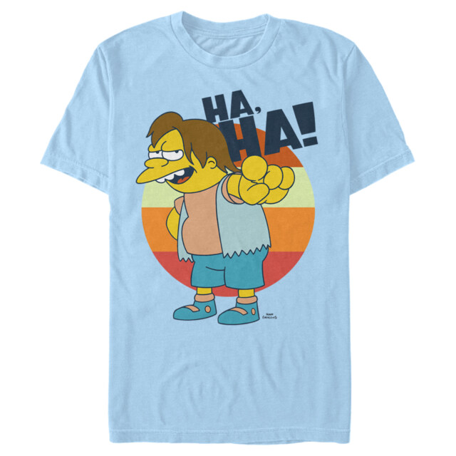 Men's The Simpsons Nelson Laugh  Adult T-Shirt