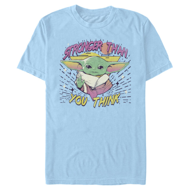 Men's Star Wars: The Mandalorian The Child Stronger Than You Think  Adult T-Shirt