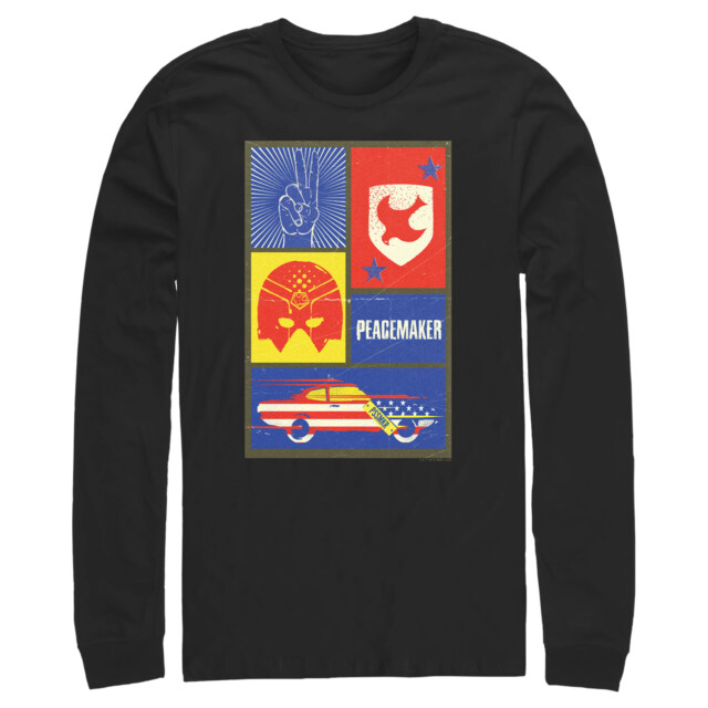 Men's Peacemaker Icon Panels  Adult Long Sleeve Shirt