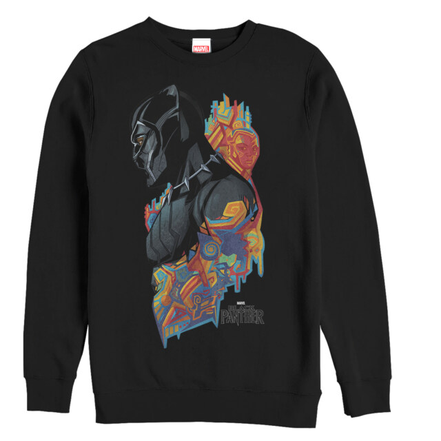 Men's Marvel Black Panther 2018 Artistic Pattern  Adult Sweatshirt