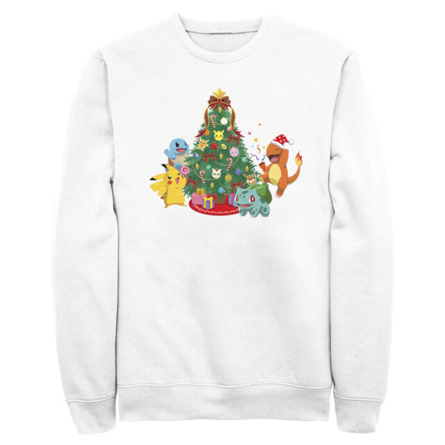 Men's Pokemon Christmas Tree Characters  Adult Sweatshirt