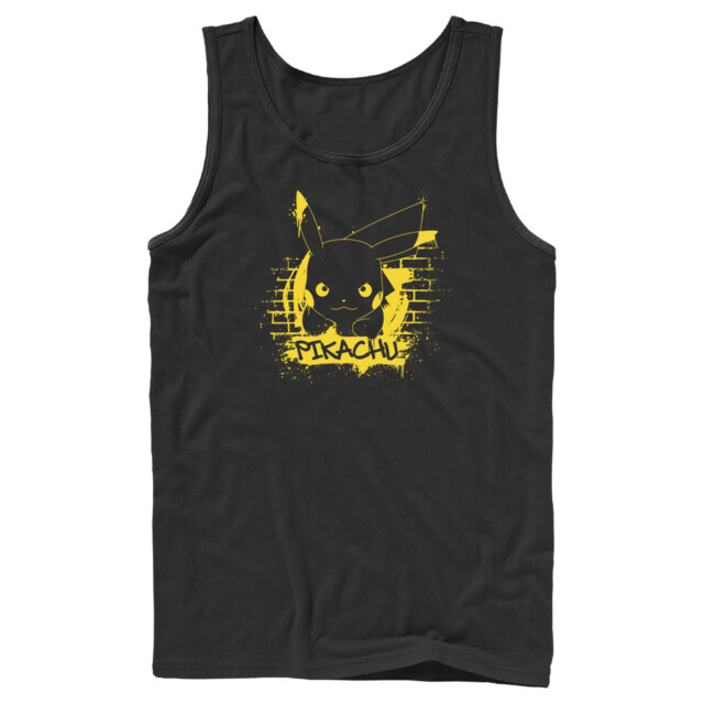 Men's Pokemon Pikachu Mural  Adult Tank Top