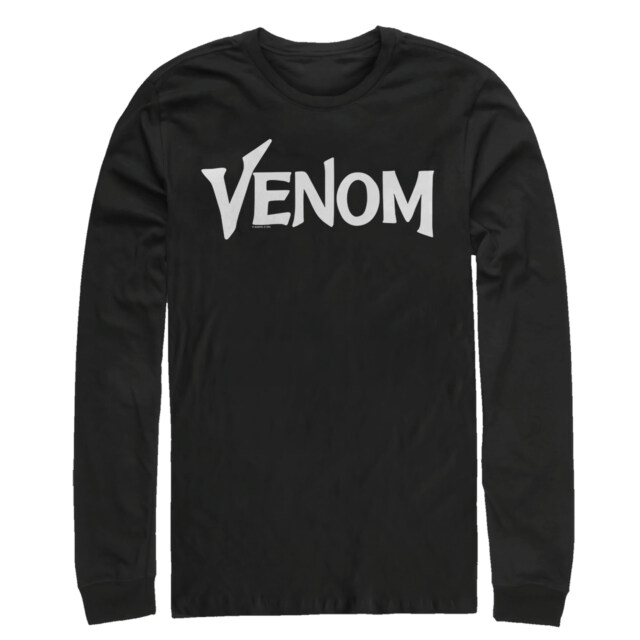 Men's Marvel Venom Film Bold Logo  Adult Long Sleeve Shirt