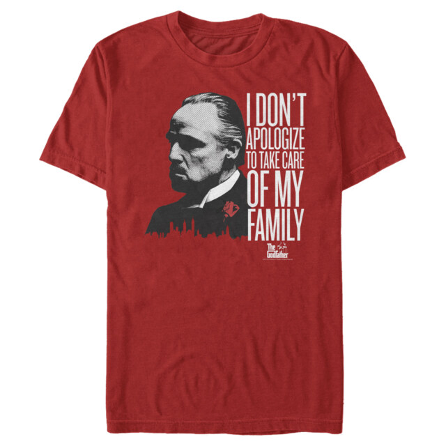 Men's The Godfather Corleone Don't Apologize  Adult T-Shirt