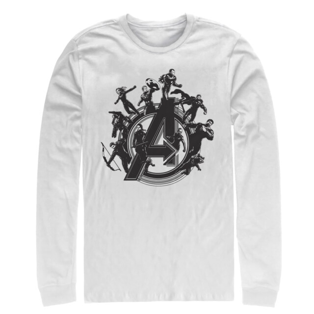 Men's Marvel Avengers: Endgame Hero Logo  Adult Long Sleeve Shirt
