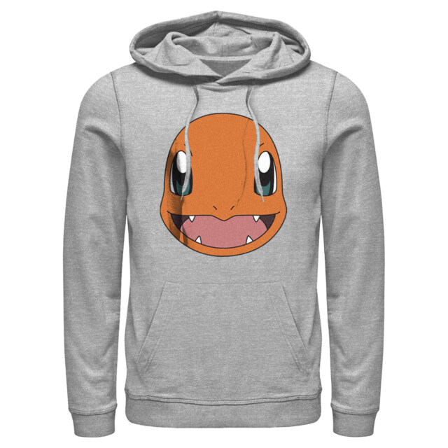 Men's Pokemon Charmander Smile  Adult Pull Over Hoodie