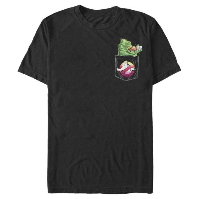 Men's Ghostbusters Pocket Slimer  Adult T-Shirt