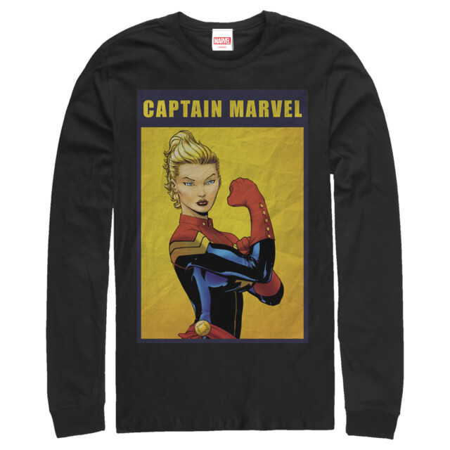 Men's Marvel Captain Marvel the Riveter  Adult Long Sleeve Shirt