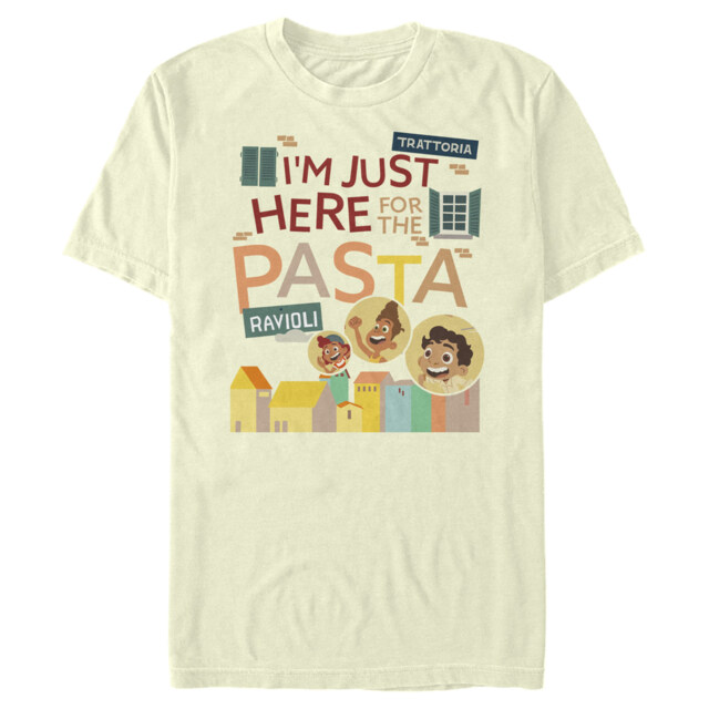 Men's Luca I'm Just Here for the Pasta  Adult T-Shirt