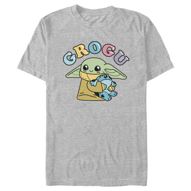 Men's Star Wars: The Mandalorian Grogu Cute Frog  Adult T-Shirt