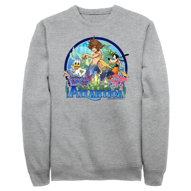 Men's Kingdom Hearts 1 Mermen Friends From Atlantica  Adult Sweatshirt