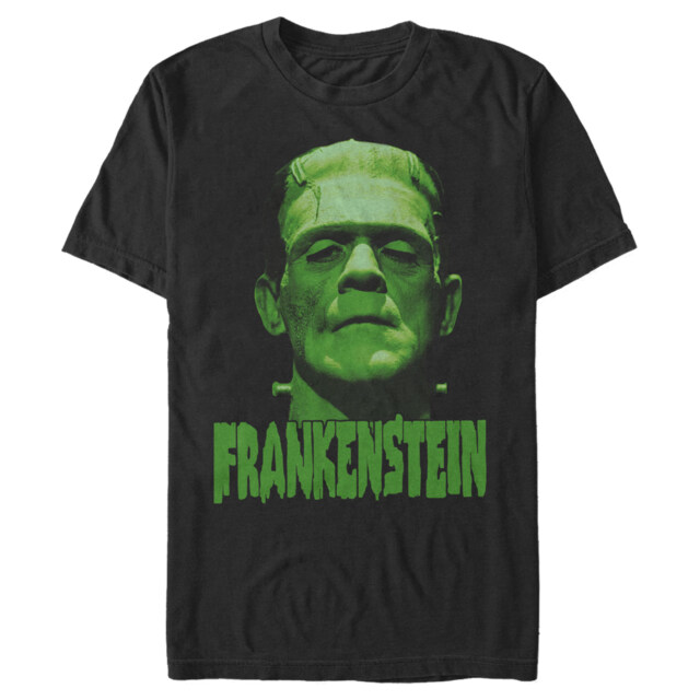 Men's Universal Monsters Frankenstein's Creature Logo  Adult T-Shirt