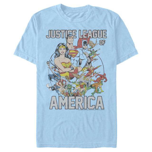 Men's Justice League Character Collage  Adult T-Shirt