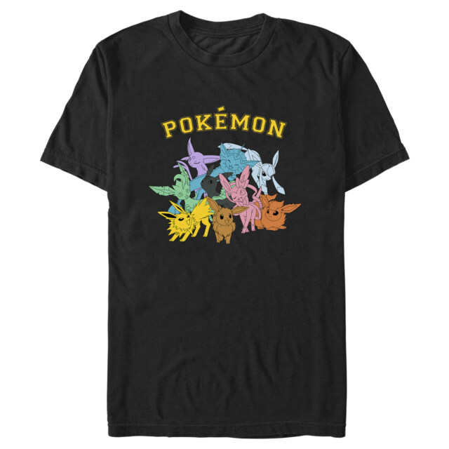 Men's Pokemon Colorful Eeveelutions Animals  Adult T-Shirt