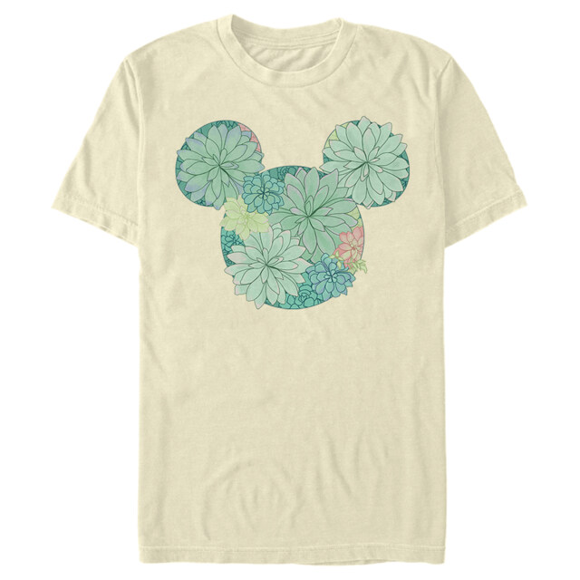 Men's Mickey & Friends Botanical Logo  Adult T-Shirt