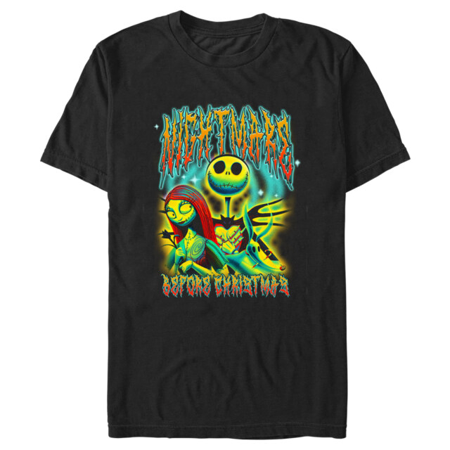 Men's The Nightmare Before Christmas Colorful Metal Poster  Adult T-Shirt