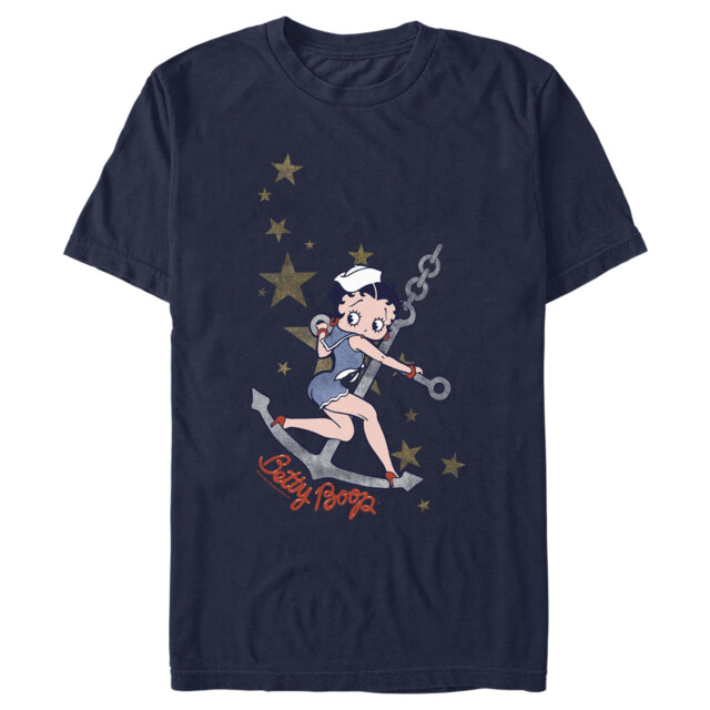 Men's Betty Boop Sailor Betty  Adult T-Shirt