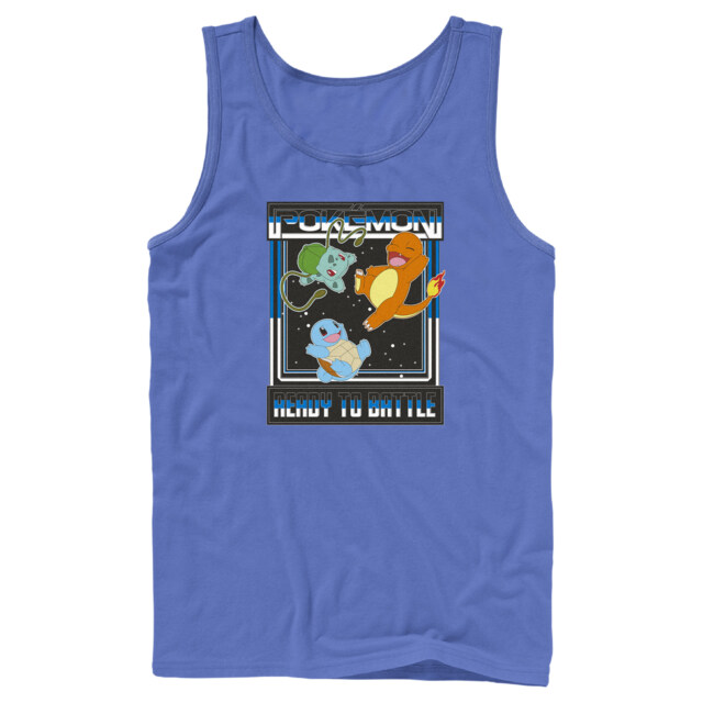 Men's Pokemon Ready To Battle Trio  Adult Tank Top