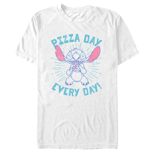 Men's Lilo & Stitch Pizza Day Every Day Stitch  Adult T-Shirt