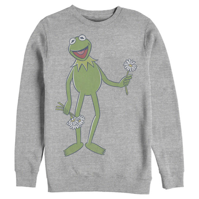 Men's The Muppets Kermit Flower Bouquet  Adult Sweatshirt