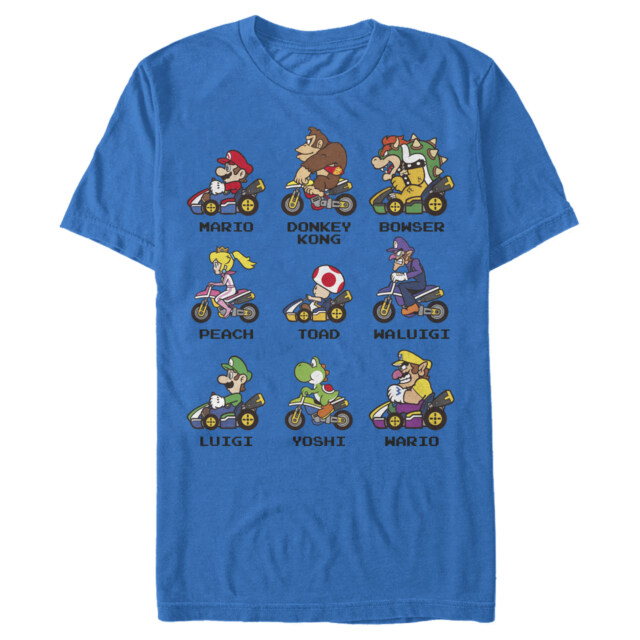 Men's Nintendo Mario Kart Cast  Adult T-Shirt