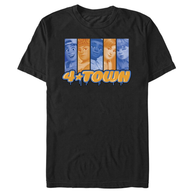 Men's Turning Red 4*Town Paint Drip Panels  Adult T-Shirt