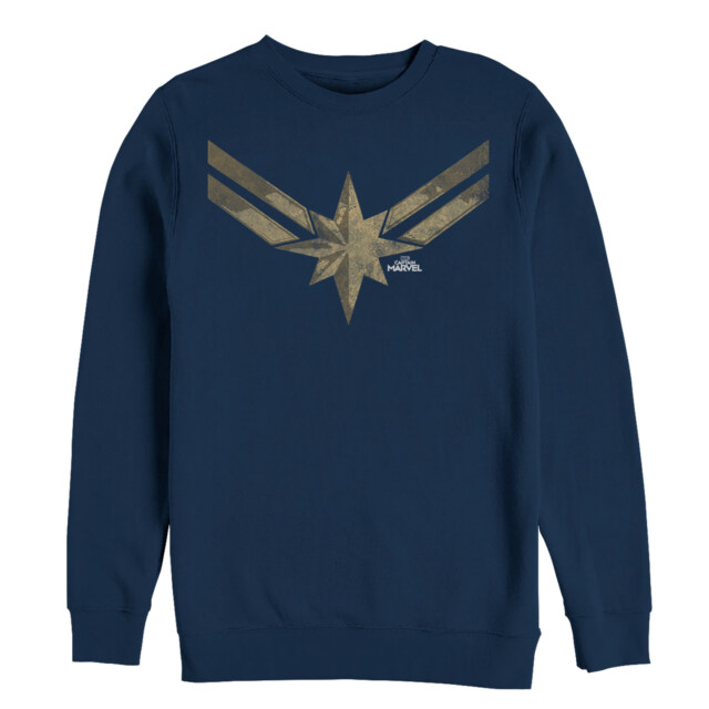 Men's Marvel Captain Marvel Vintage Star Costume  Adult Sweatshirt