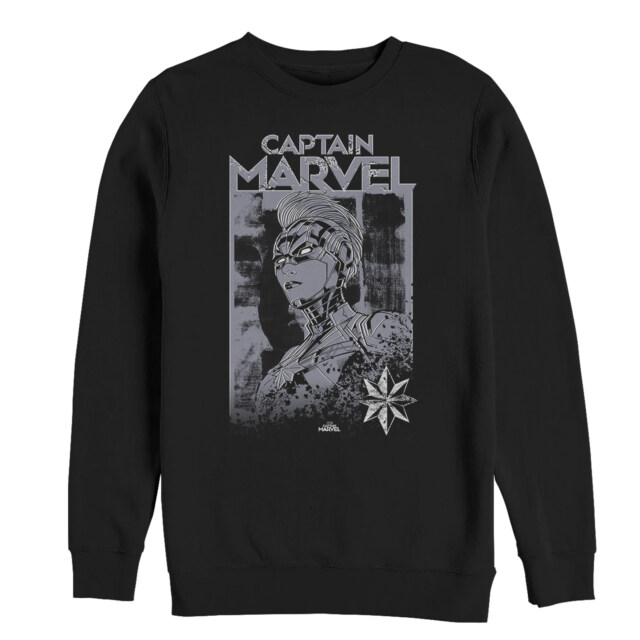 Men's Marvel Captain Marvel Vintage Hero  Adult Sweatshirt