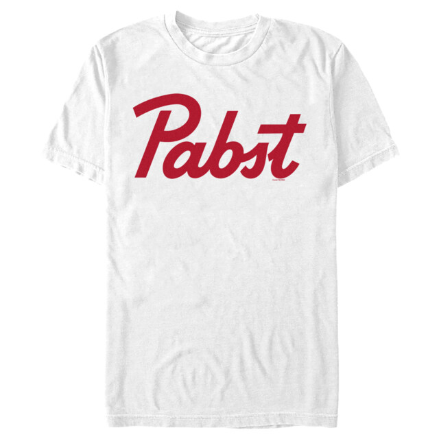 Men's Pabst Red Logo  Adult T-Shirt
