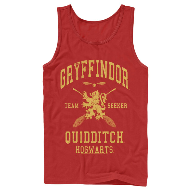 Men's Harry Potter Gryffindor Quidditch Gold Team Seeker  Adult Tank Top