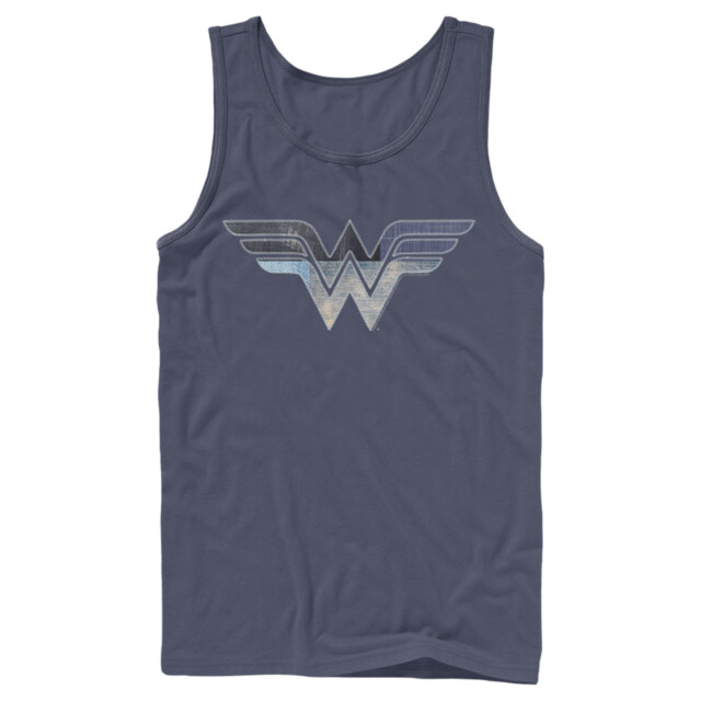 Men's Justice League Patchwork Logo  Adult Tank Top