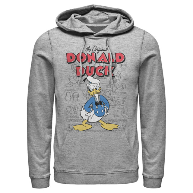 Men's Mickey & Friends Donald Duck Original Art  Adult Pull Over Hoodie