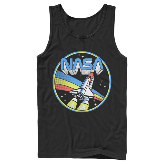 Men's NASA Retro Pop Circle Portrait Logo  Adult Tank Top