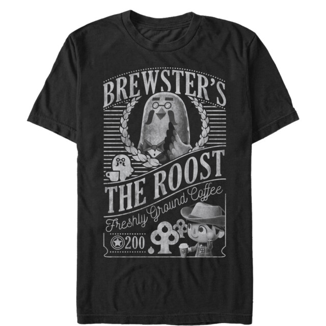 Men's Nintendo Animal Crossing Brewster's The Roost  Adult T-Shirt