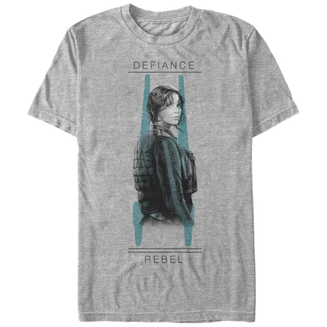 Men's Star Wars Rogue One Jyn Defiance U-Wing Stance  Adult T-Shirt
