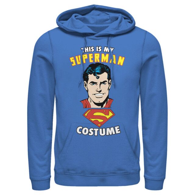 Men's Superman This is My Hero Costume  Adult Pull Over Hoodie