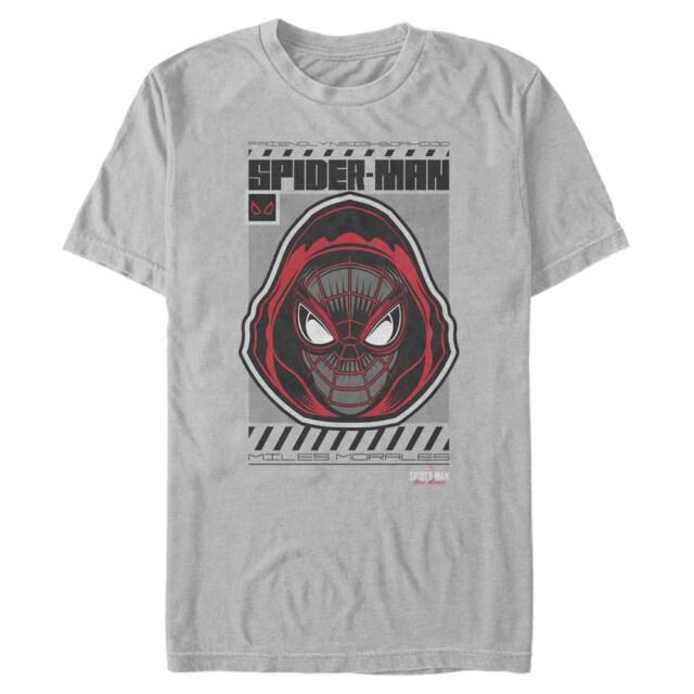 Men's Marvel Spider-Man: Miles Morales Hooded Hero  Adult T-Shirt