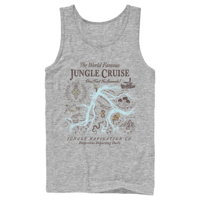 Men's Jungle Cruise Excursion Map  Adult Tank Top