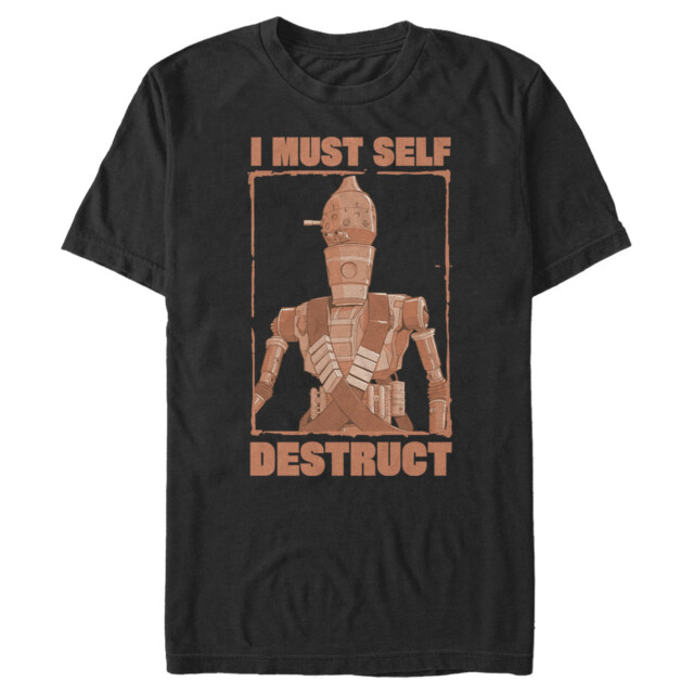 Men's Star Wars: The Mandalorian IG-88 I Must Self-Destruct  Adult T-Shirt
