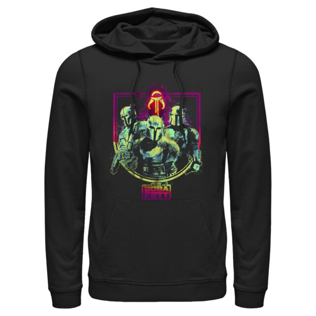 Men's Star Wars: The Book of Boba Fett The Armorer Din and Boba  Adult Pull Over Hoodie